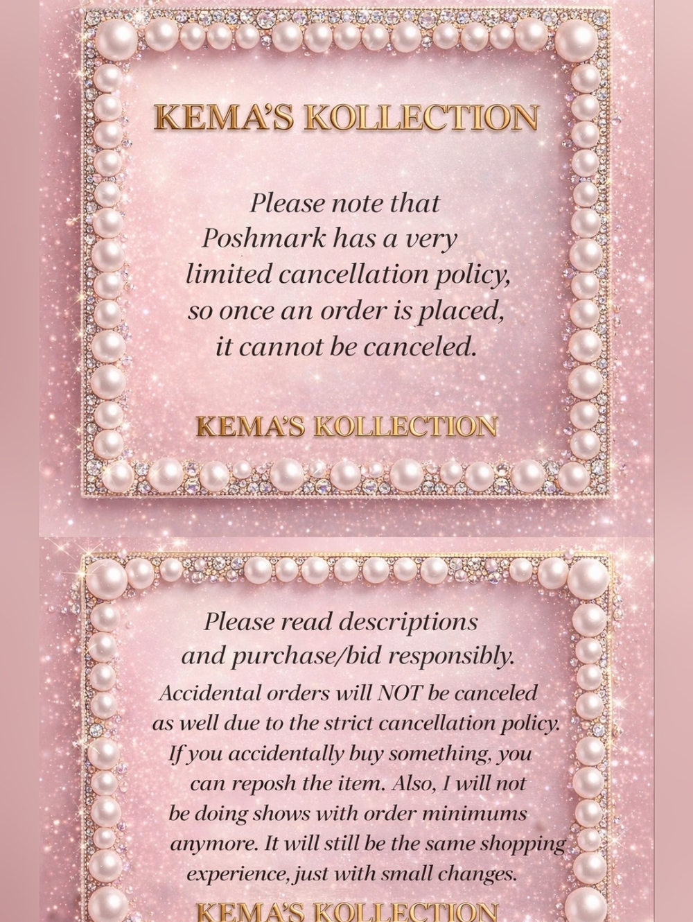 IMPORTANT UPDATE FOR KEMA'S KOLLECTION!